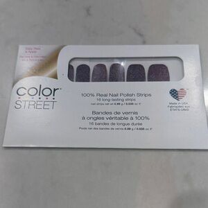 Color Street Purple Glitter Nail Polish Strips